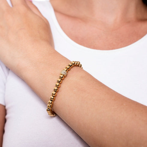 Envoûtant | Or 18 carats | Bracelet Expression Pavé de Cristaux
